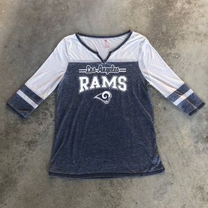NFL Los Angeles Rams 3/4 Sleeve Tee - Lightweight